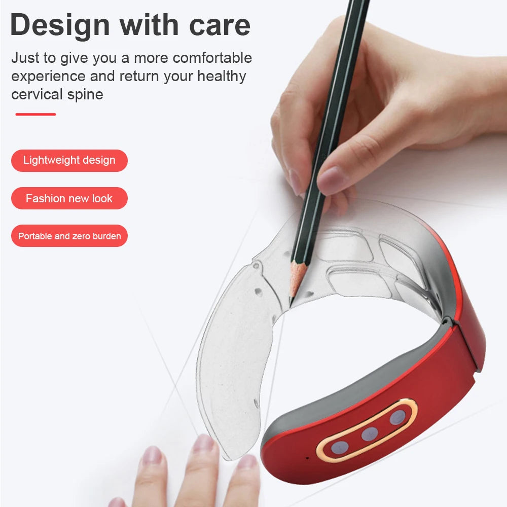 Electric Neck & Shoulder Massager – 4-Head TENS Pulse Pain Relief