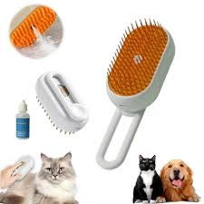 3-in-1 Steam Pet Grooming Brush | Electric Spray Massage Comb for Cats & Dogs